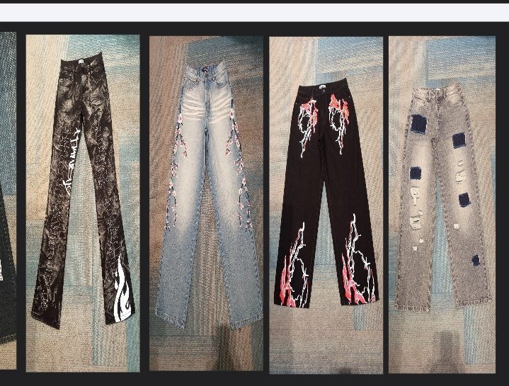 Women’s Grey Embroidered Jeans – Slim Fit Floral Design